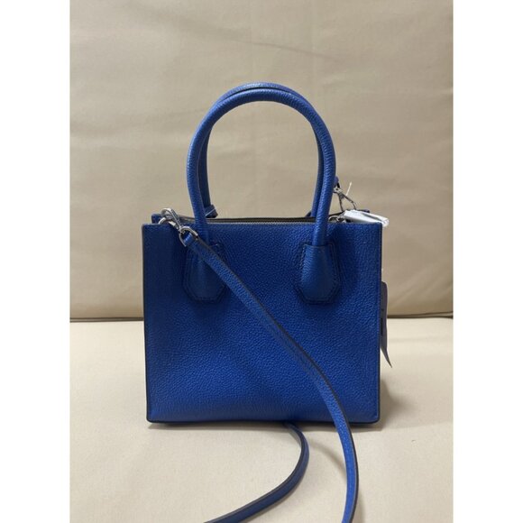 NWT Michael Kors Mercer Medium Messenger Crossbody Leath Bag in Electric Blue - Picture 3 of 8